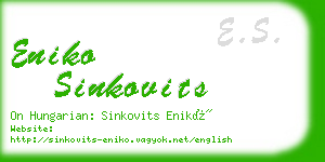 eniko sinkovits business card